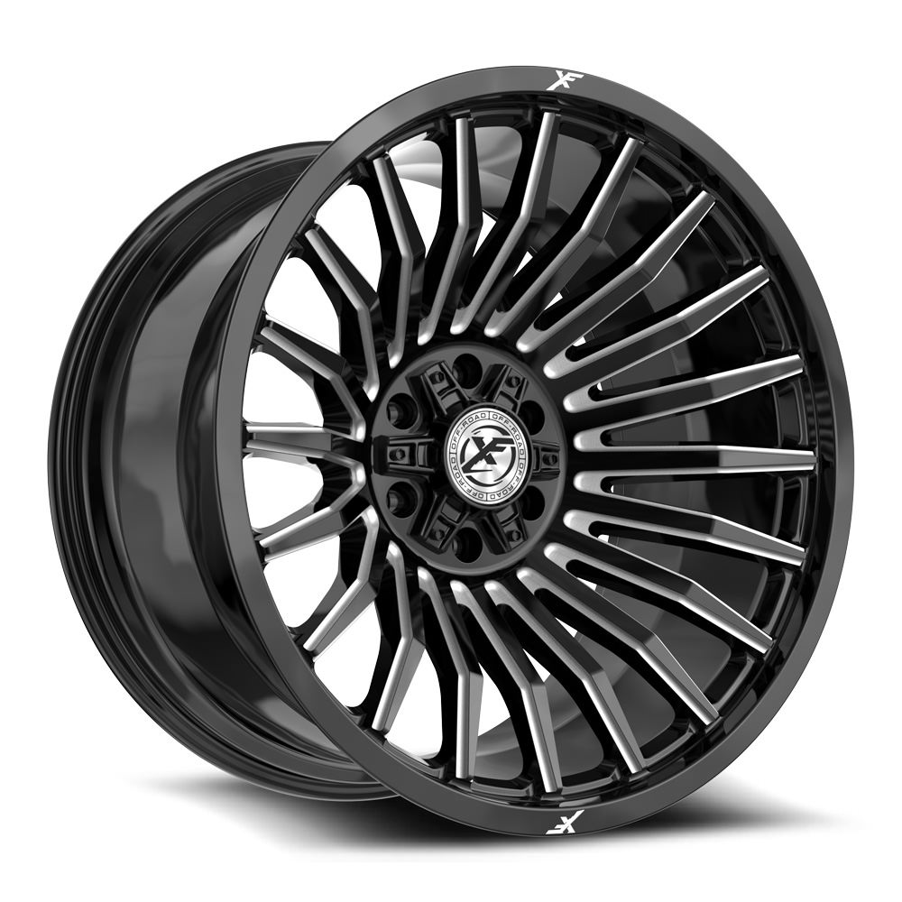 XF Off-Road XF-231 Gloss Black & Milled 24x14 (+-76)5x127