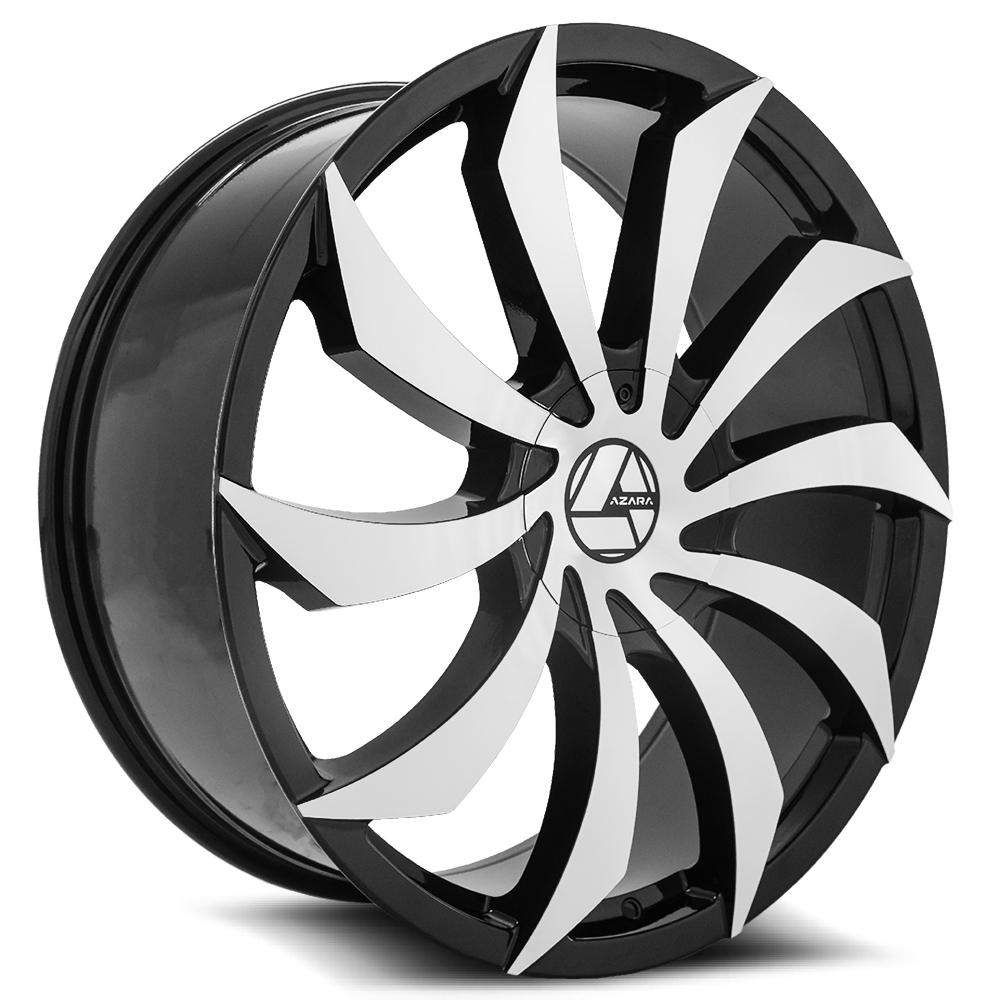 Azara Aza-507 Gloss Black & Machined 32x10 (+25) 6x135