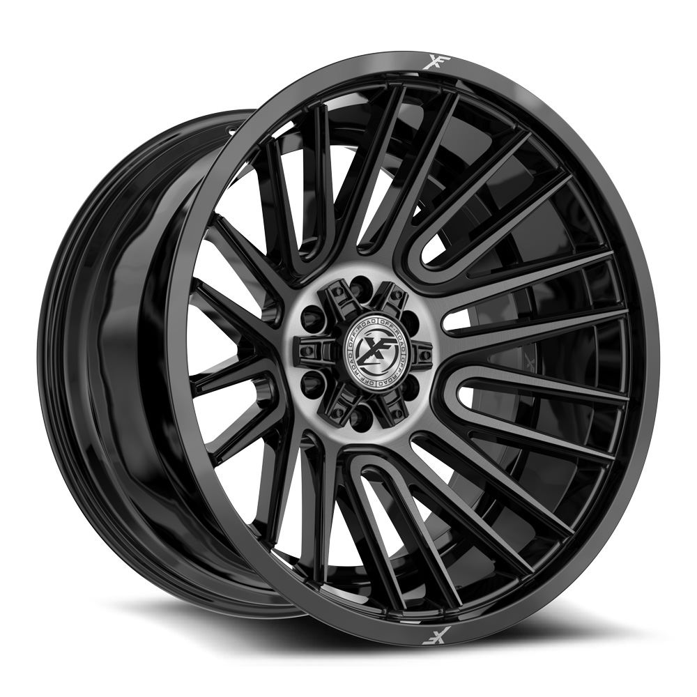 XF Off-Road XF-234 Gloss Black & Brushed Double Dark Tint 17x9 (+0)5x127