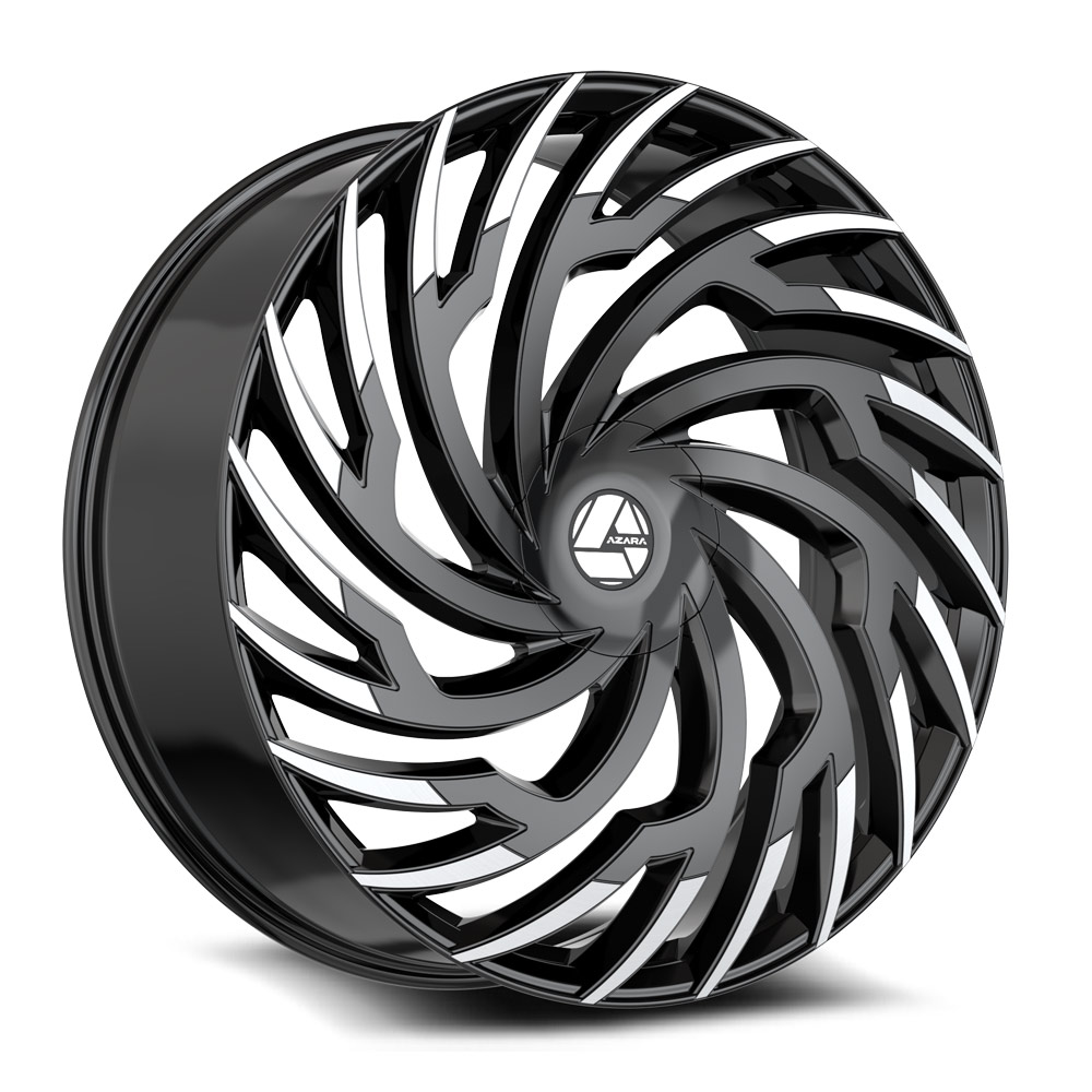 Azara Aza-536 Gloss Black & Machined 22x8.5 (+38) 5x112