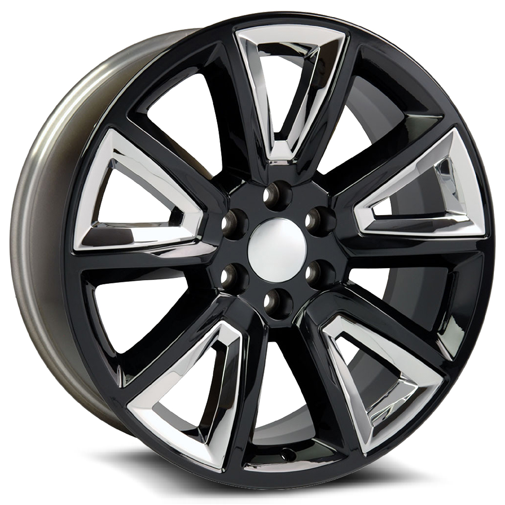 O.e. Revolution C-08 Gloss Black + Chrome Inserts 24x10 (+31) 6x139.7