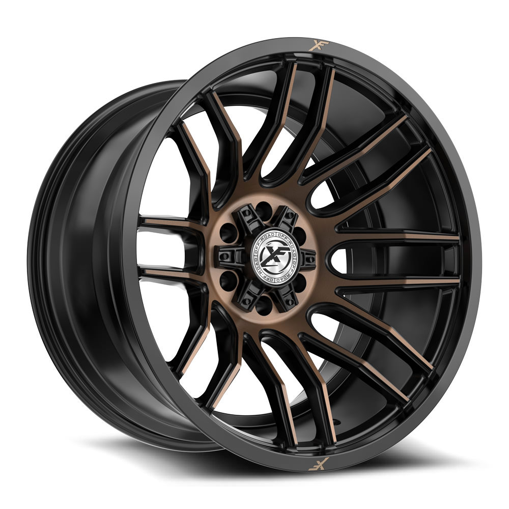 XF Off-Road XF-232 Satin Black & Bronze Machined Double Dark Tint 17x9 (+0)5x127