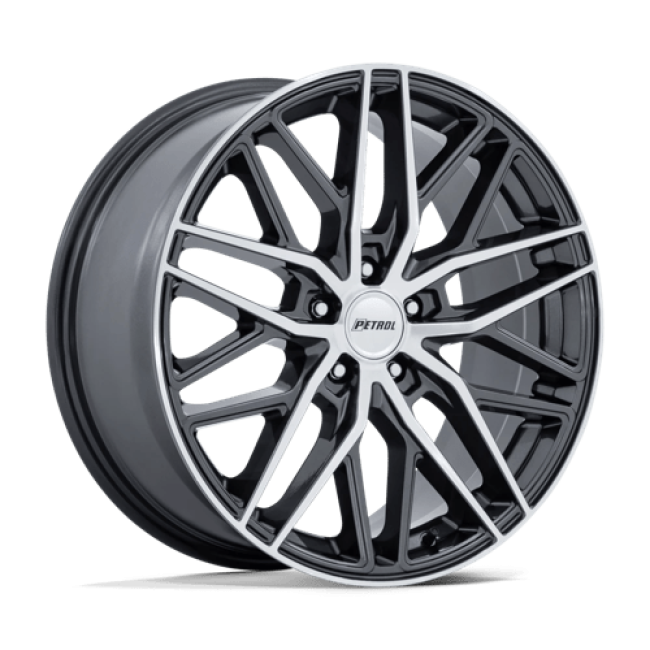 Petrol Pe004 P3e Gloss Gunmetal W/ Brushed Machined Face 19x8.5 (+40) 5x114.3