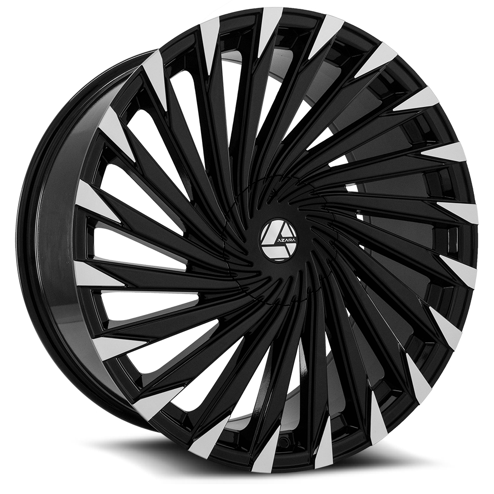 Azara Aza-501 Gloss Black & Machined 22x9.5 (+15) 5x115