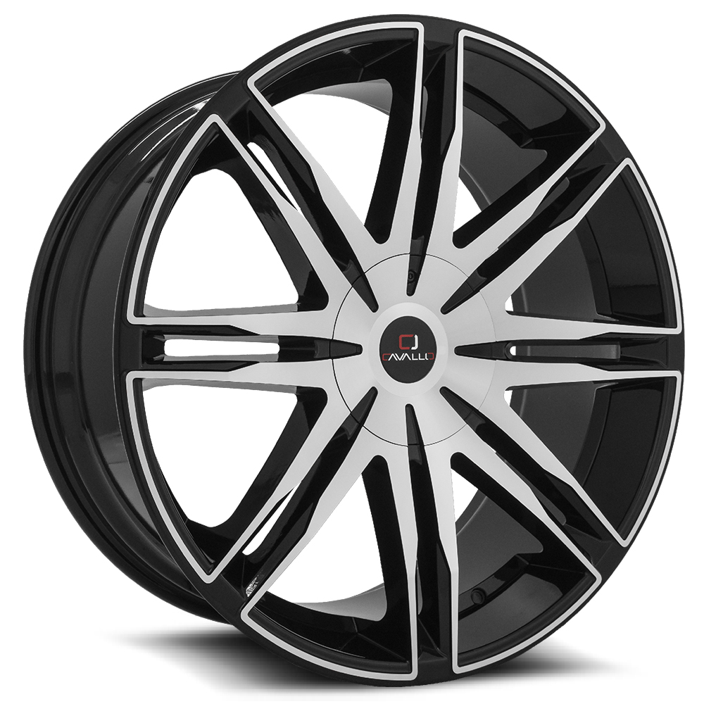 Cavallo Clv-18 20x8.5 5x114.3 5x120 +35 Cb 74.1 Black Machined