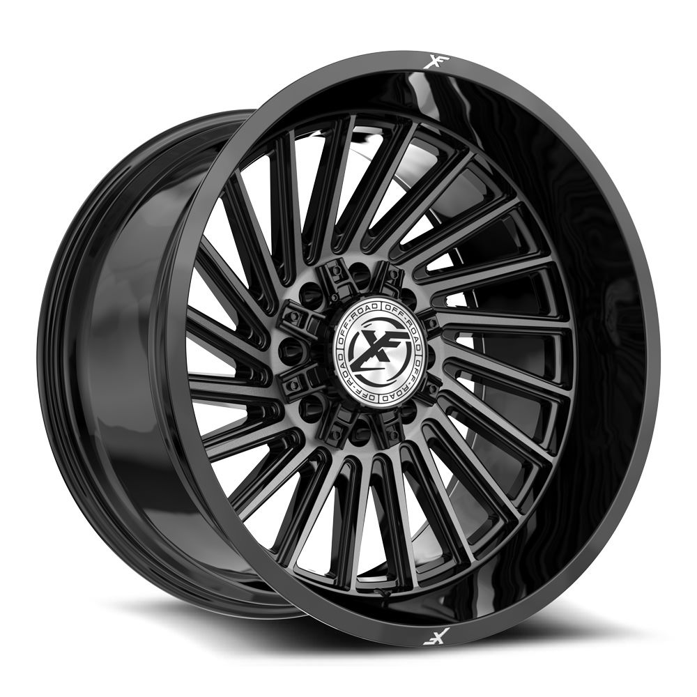XF Off-Road XF-239 Gloss Black & Brushed Double Dark Tint 20x10 (+-12)8x165.1