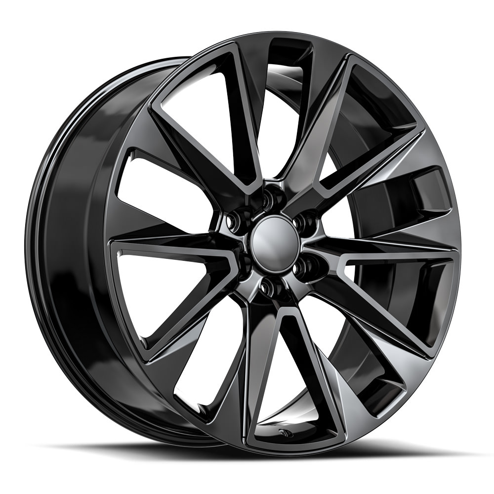 O.e. Revolution C-19 Gloss Black & Milled 22x9 (+28) 6x139.7