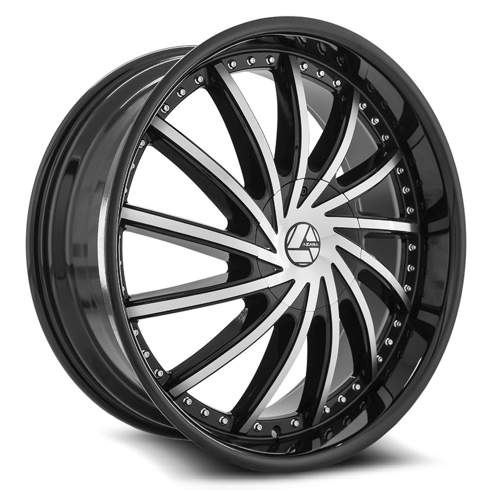 Azara Aza-517 Gloss Black & Machined 22x9.5 (+15) Blank 5x/6x