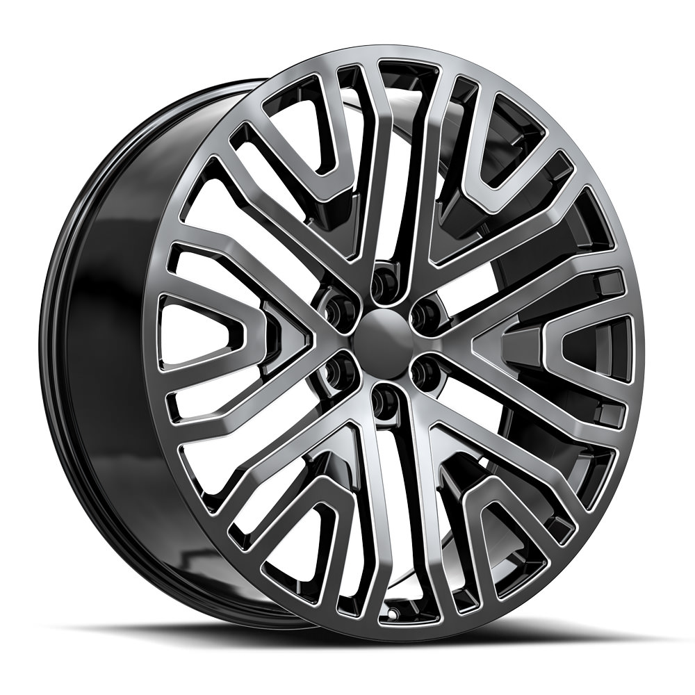 O.e. Revolution G-14 Gloss Black & Milled 24x10 (+31) 6x139.7