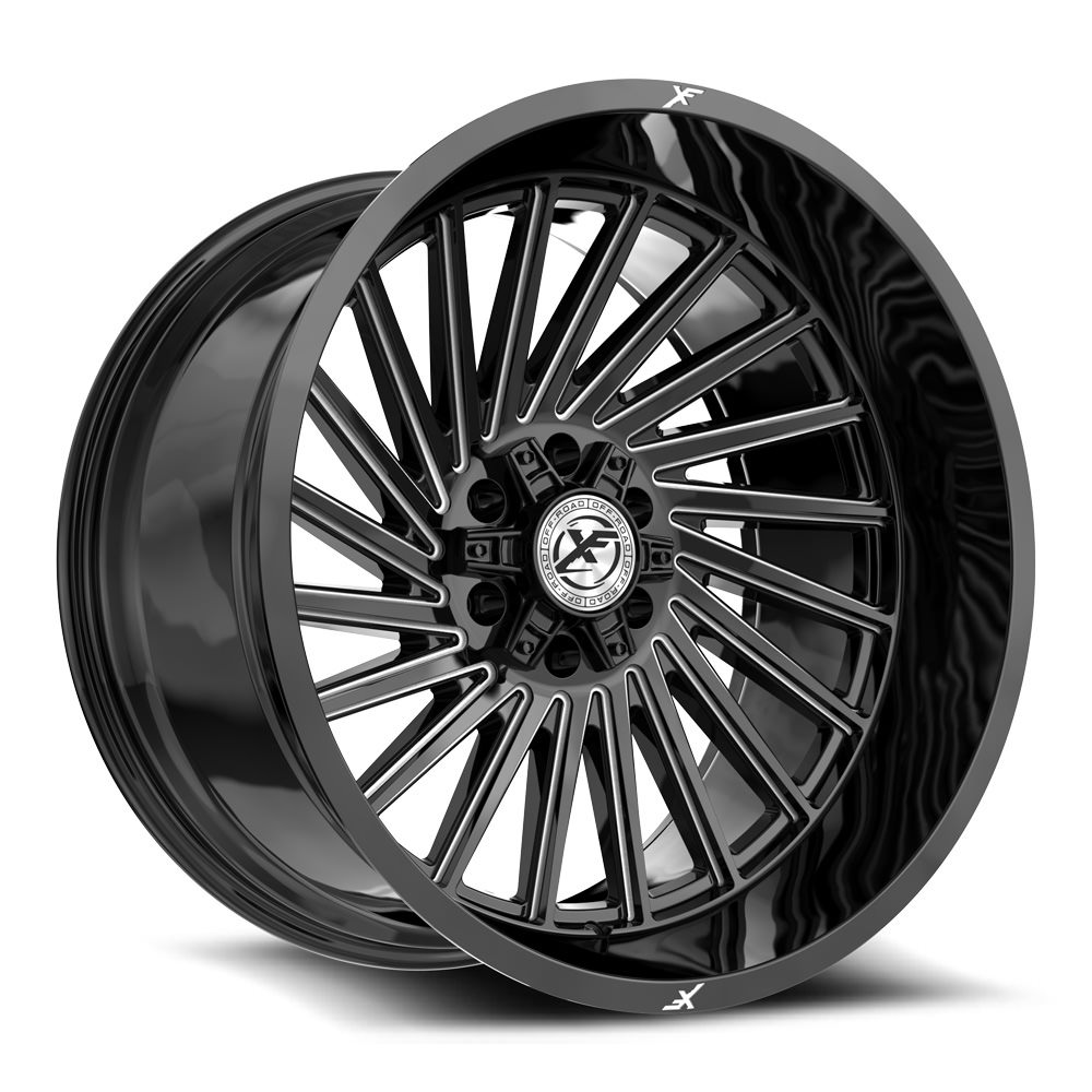 XF Off-Road XF-239 Gloss Black & Milled 20x10 (+-12)5x127