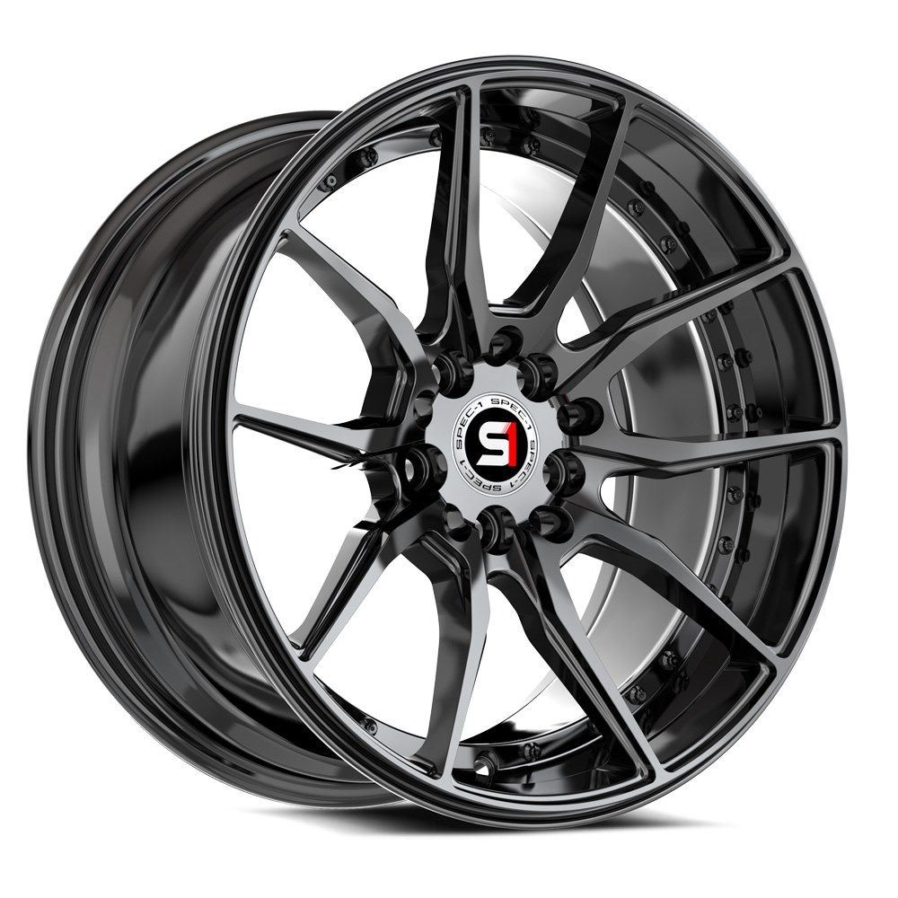 Spec-1 SP-77 Gloss Black 16x8 (+20)4x100