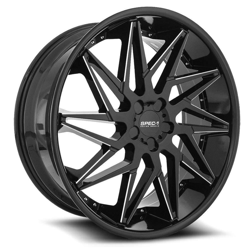 Spec-1 SPL-003 Gloss Black & Milled 24x10 (+40)Blank 5x