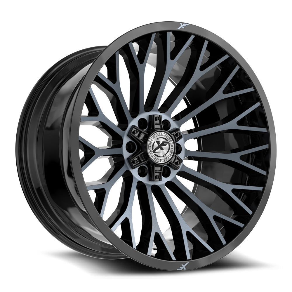 XF Off-Road XF-237 Gloss Black & Machined Titanium Double Dark Tint 20x9 (+0)5x127