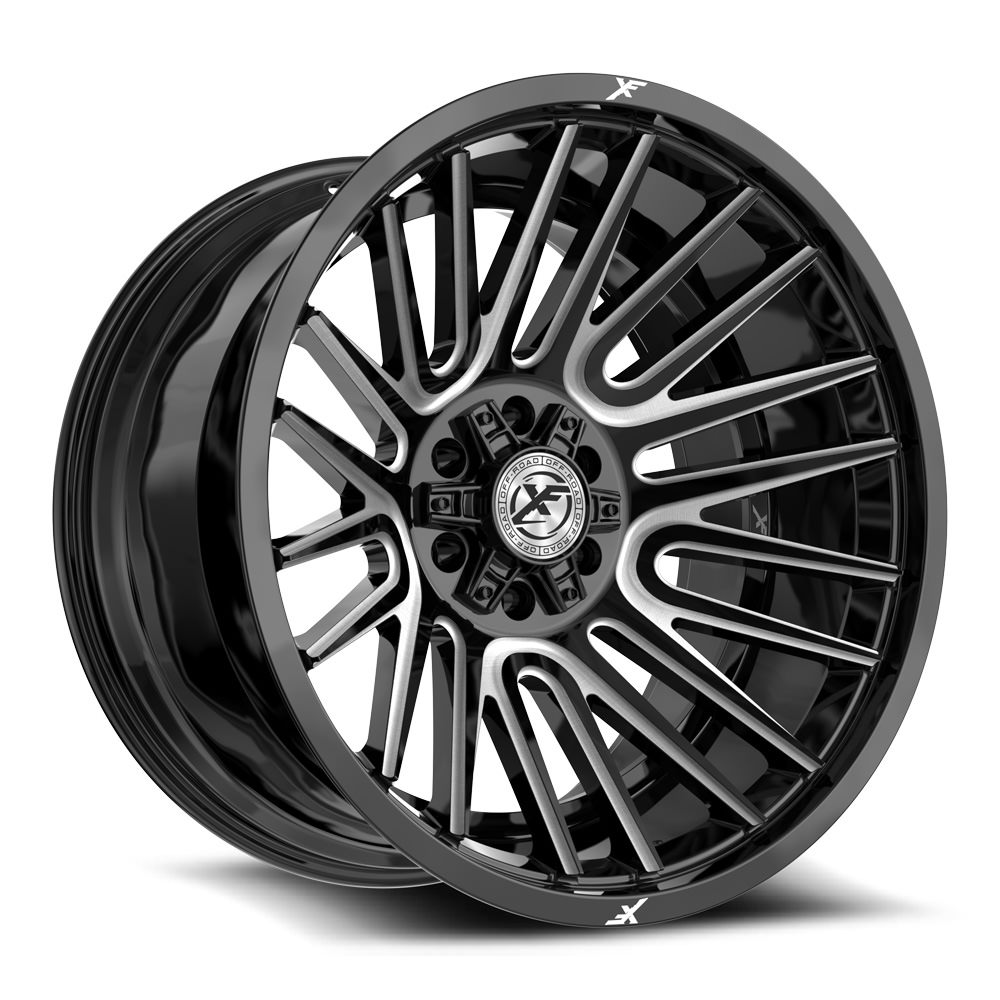 XF Off-Road XF-234 Gloss Black & Milled 17x9 (+0)5x127