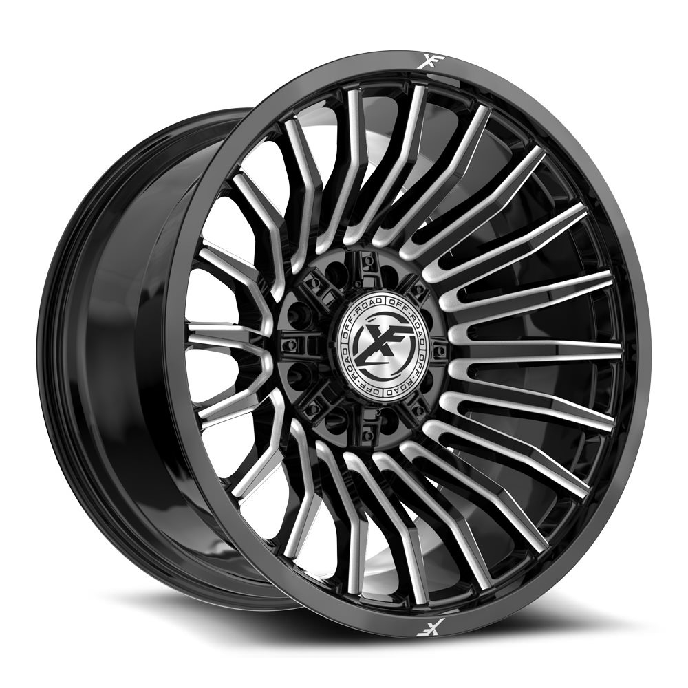 Xf Off-road Xf-231 Gloss Black & Milled 24x14 (-76) Blank 8x