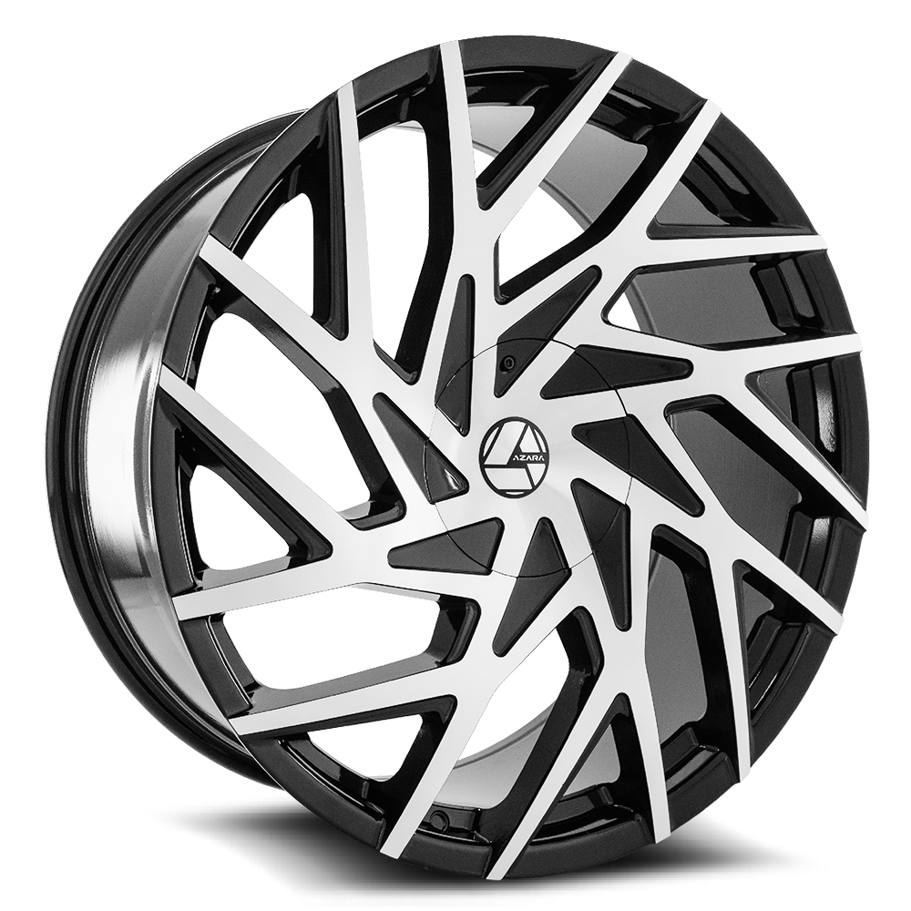 Azara Aza-518 Gloss Black & Machined 22x9.5 (+32) Blank 5x/6x