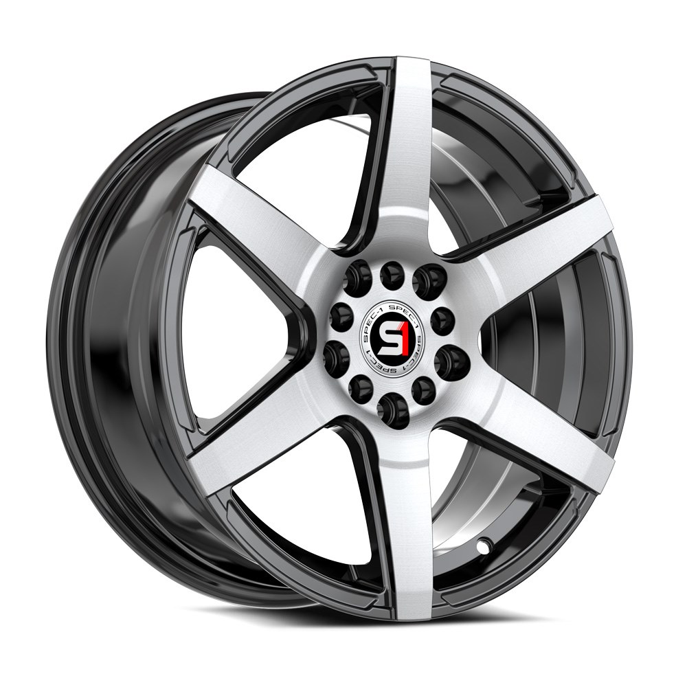 Spec-1 SPT-34 Gloss Black & Machined 16x7 (+30)5x100