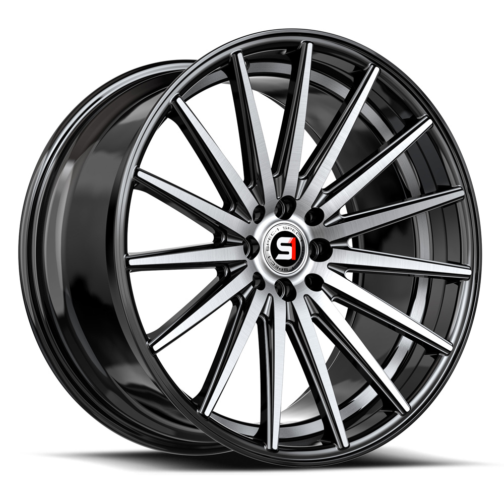 Spec-1 Sp-69 Gloss Black Machined / Undercut 18x8 (+38) 5x114.3