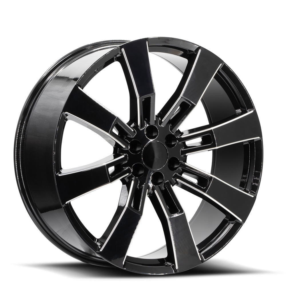 O.e. Revolution G-02 Gloss Black & Milled 24x10 (+31) 6x139.7