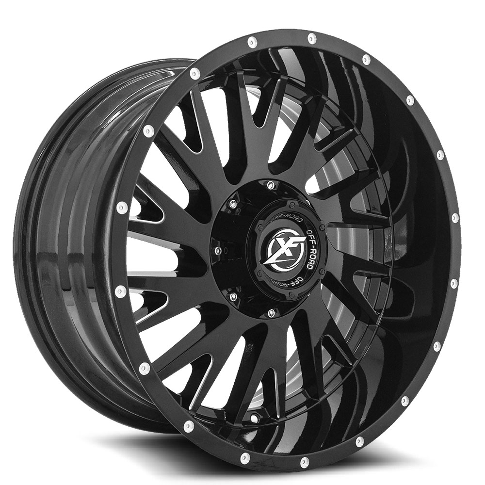 Xf Off-road Xf-221 Gloss Black & Milled 20x10 (-24) 5x139.7