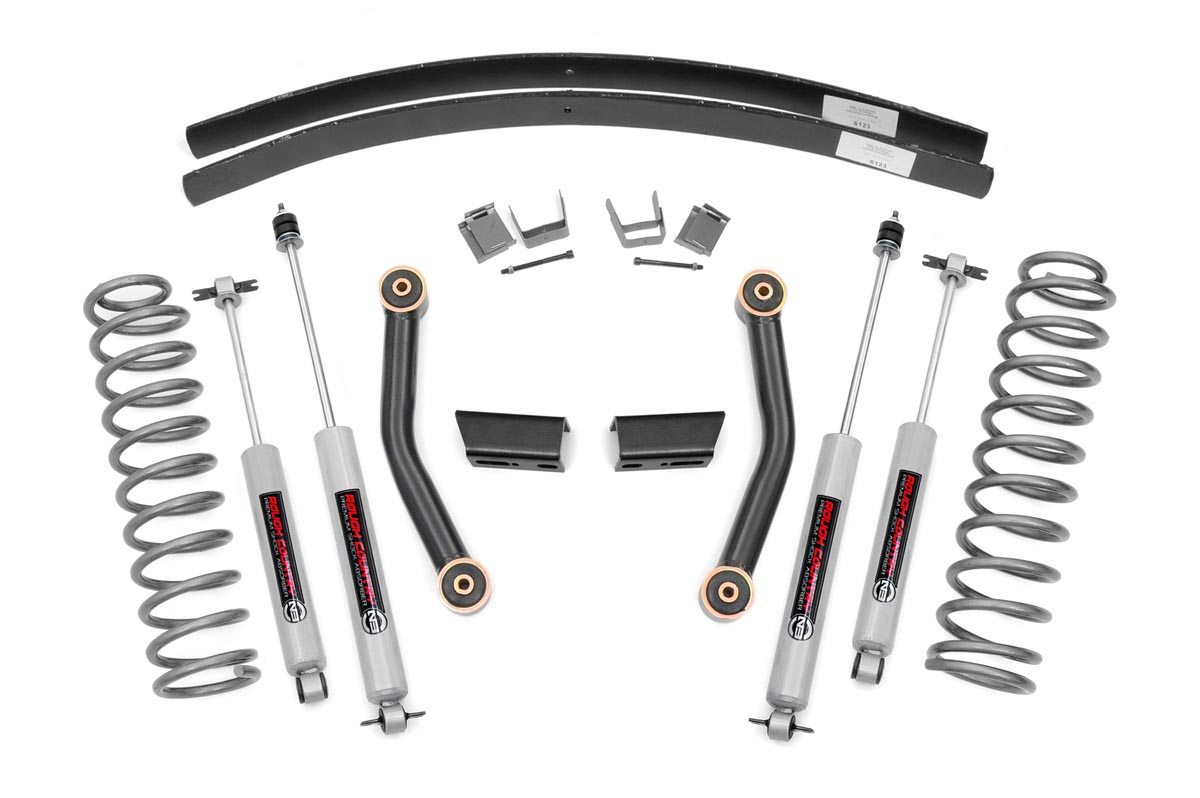 3 Inch Jeep Series II Suspension Lift Kit N3 Shocks 84-01 Cherokee XJ Rough Country