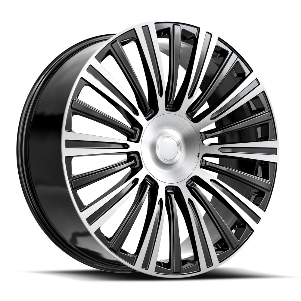 O.e. Revolution Cad-35 Gloss Black & Machined 22x9 (+31) 6x139.7