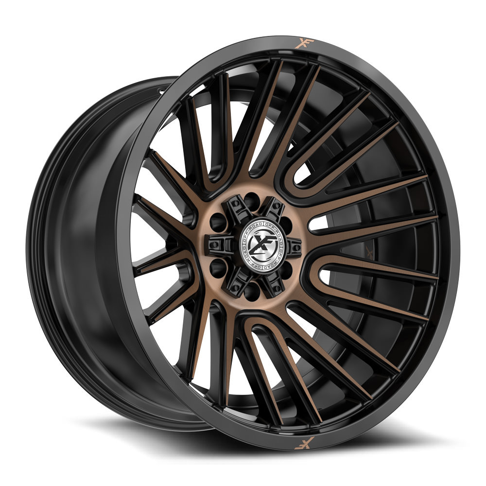 XF Off-Road XF-234 Satin Black & Bronze Machined Double Dark Tint 17x9 (+12)5x127
