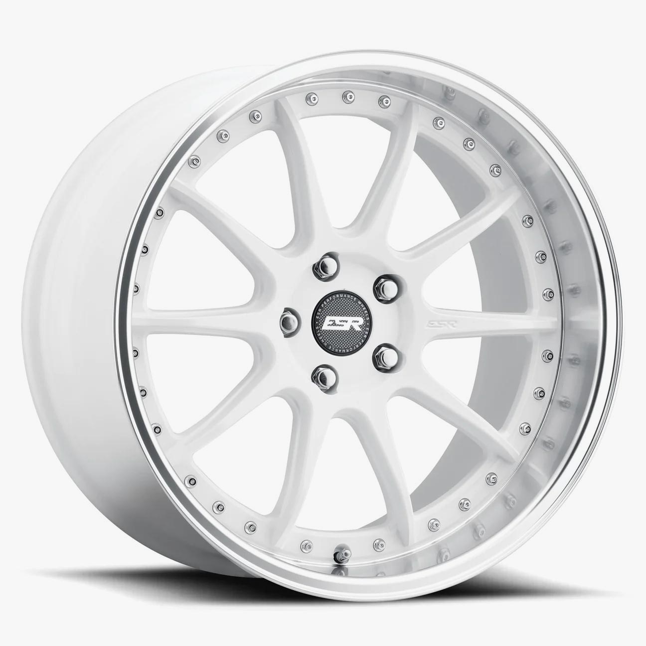 Esr Wheels Cs12 Gloss White 18.0x8.5 (+35) 5x115 (Custom Drill)