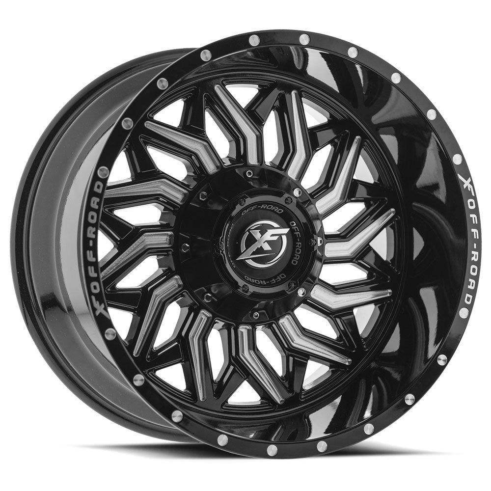 Xf Off-road Xf-228 Gloss Black & Milled 20x9 (-12) 5x139.7
