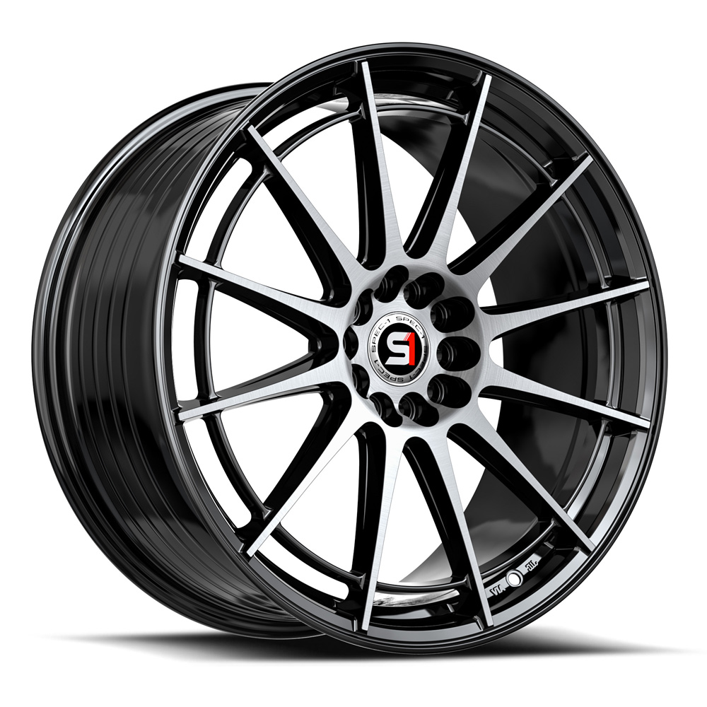Spec-1 Sp-64 Gloss Black & Machined 18x10 (+22) Blank 4x/5x