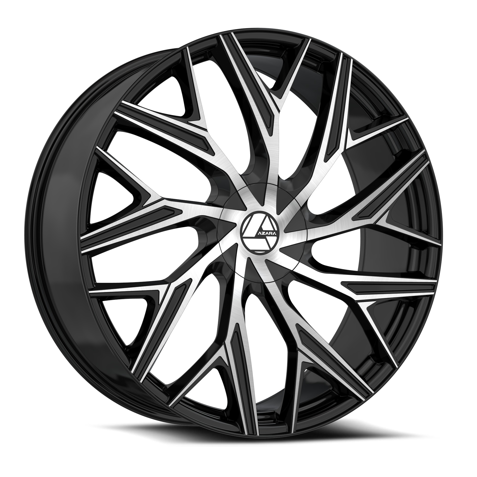 Azara Aza-527 Gloss Black & Machined 18x8 (+35) 5x100