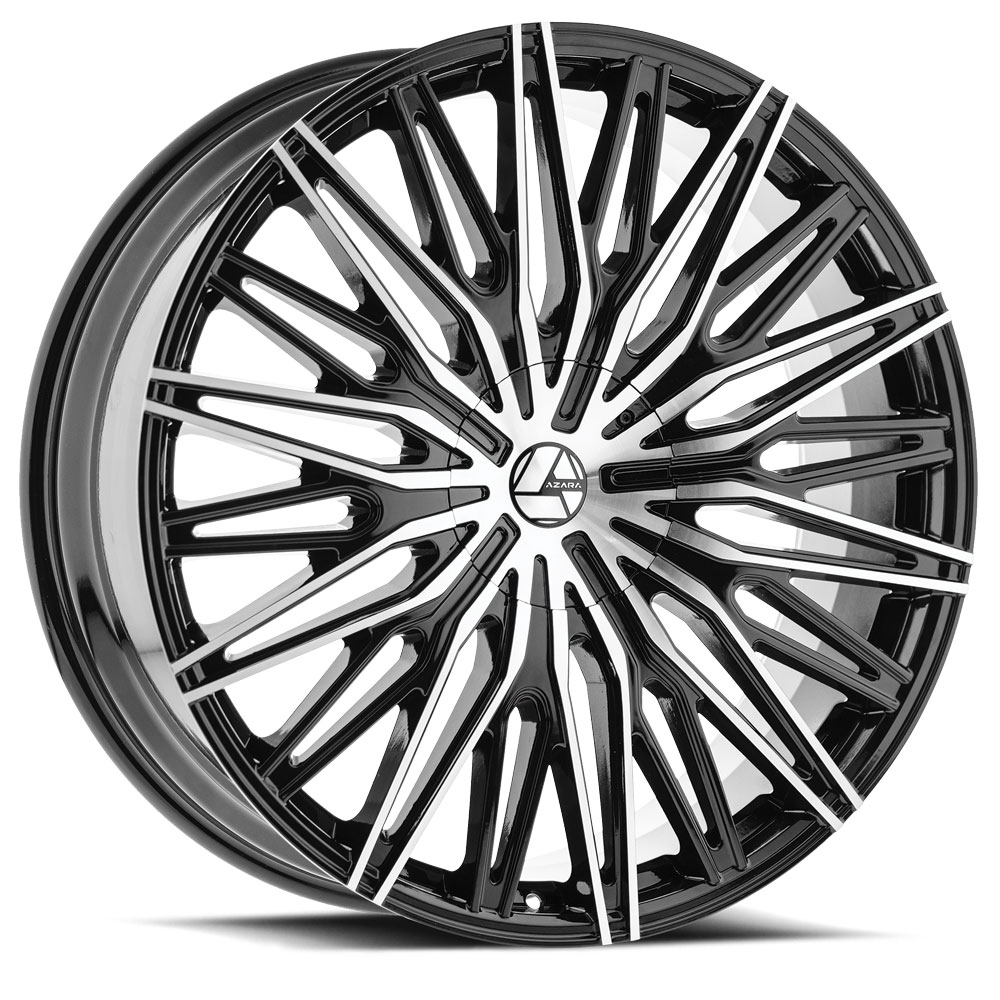 Azara Aza-522 Gloss Black & Machined 22x9.5 (+25) 6x135