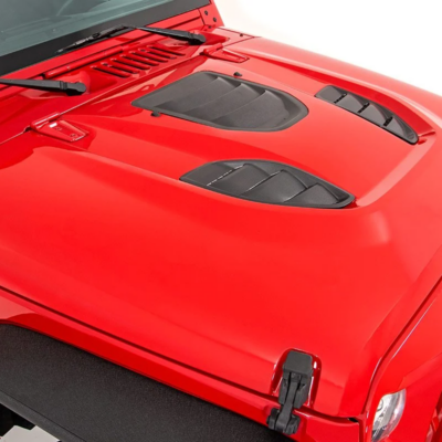 Jeep Vented Performance Hood 07-18 Wrangler JK Rough Country