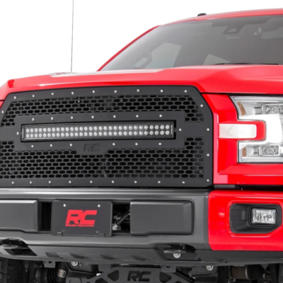 Ford Mesh Grille w/30 Inch Dual Row Black Series LED 15-17 F-150 Rough Country