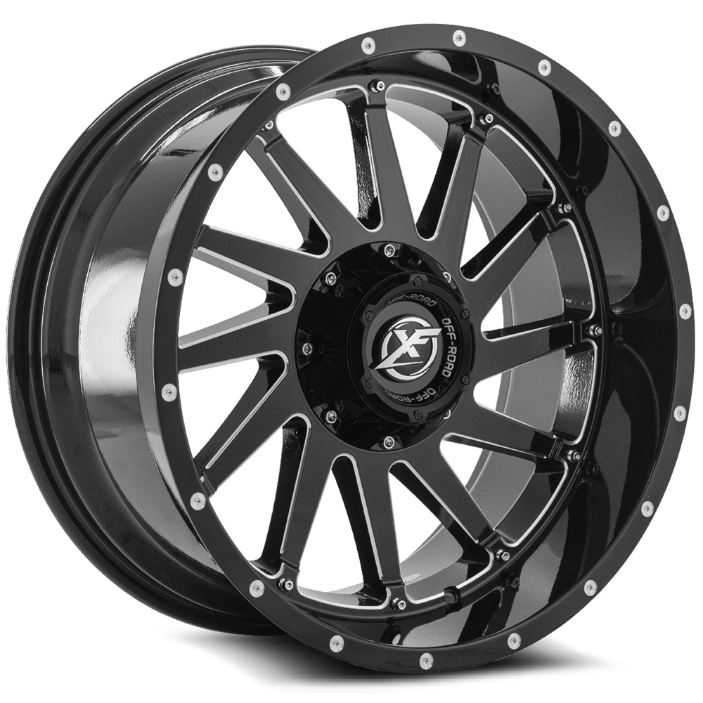 Xf Off-road Xf-216 Gloss Black & Milled 20x10 (-24) 5x139.7
