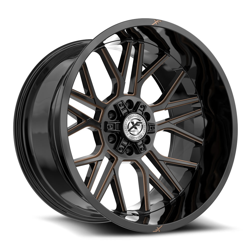 XF Off-Road XF-235 Gloss Black & Bronze Milled 20x10 (+-12)5x127