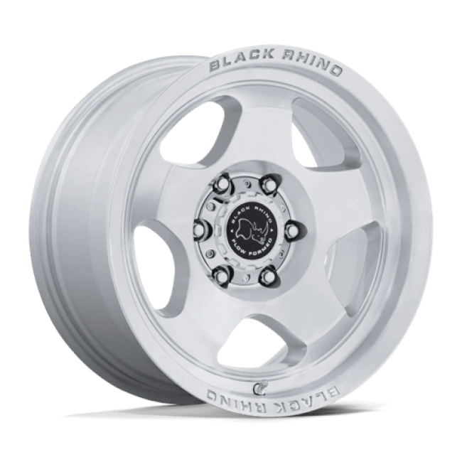 Black Rhino Hard Alloys Br031 Sol Gloss Silver W/ Machined Face 17x9 (+12) 6x114.3