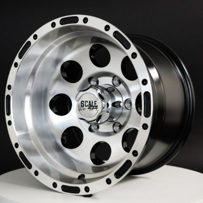 Scale 4x4 S52  Glossy Black W/machined Face 15x10 6x139.7mm
