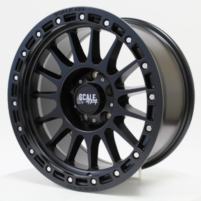 Scale 4x4 S01 Matte Black 17x9 5x127mm
