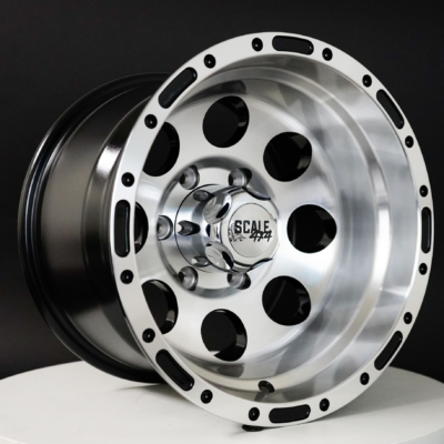 Scale 4x4 S52  Glossy Black W/machined Face 16x8 6x139.7mm