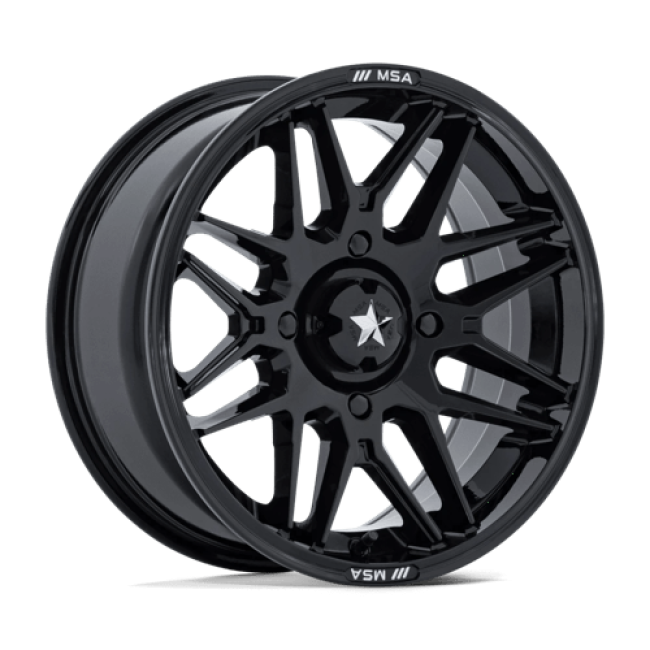 Msa Offroad Wheels M52 Radar Utv Gloss Black 16x7 (+10) 4x156
