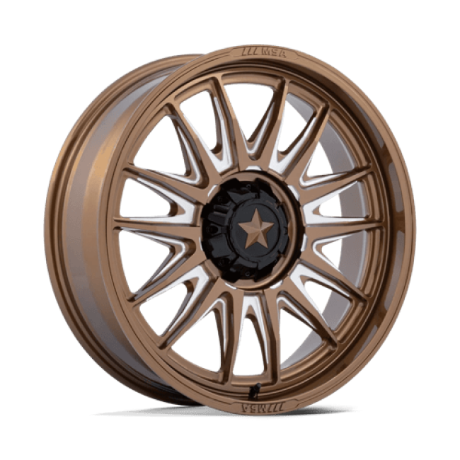Msa Offroad Wheels M55 Commander Utv Gloss Bronze Milled 18x7 (+10) 4x137/4x156