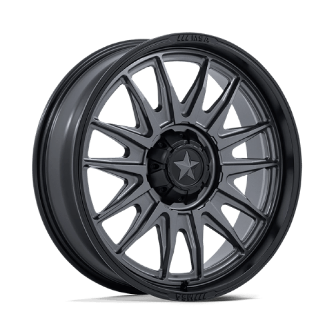 Msa Offroad Wheels M55 Commander Utv Matte Gunmetal W/ M-blk Lip 24x7 (+0) 4x137/4x156