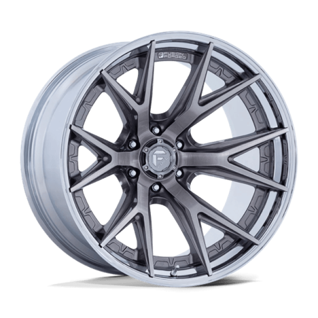 Fuel 1pc Fc402 Catalyst Platinum W/ Chrome Lip 17x9 (+1) 6x135