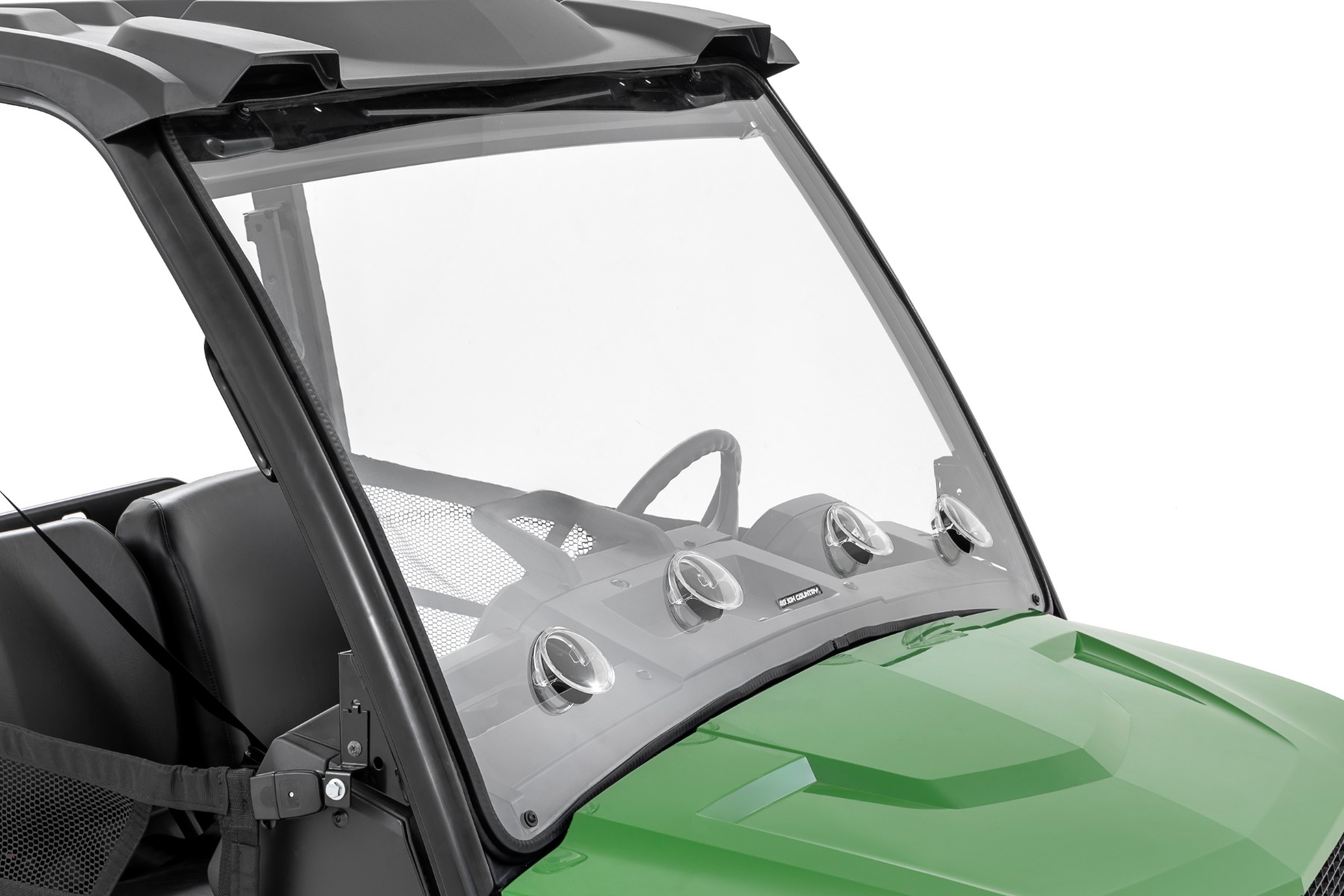 Vented Full Windshield | Scratch Resistant | John Deere Gator XUV 835E - Image 2