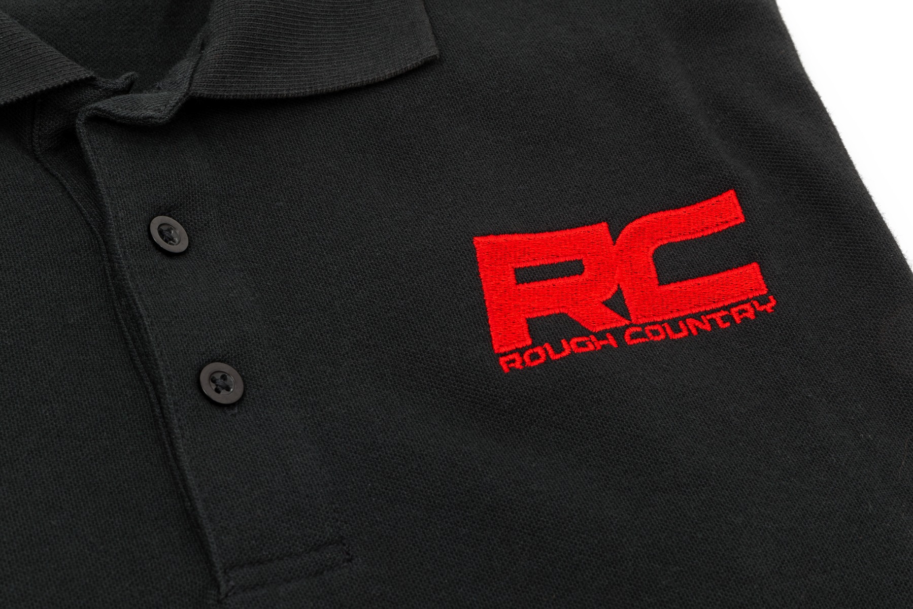Rough Country Polo | Rough Country Logo | Black | Cotton | Size XL - Image 3