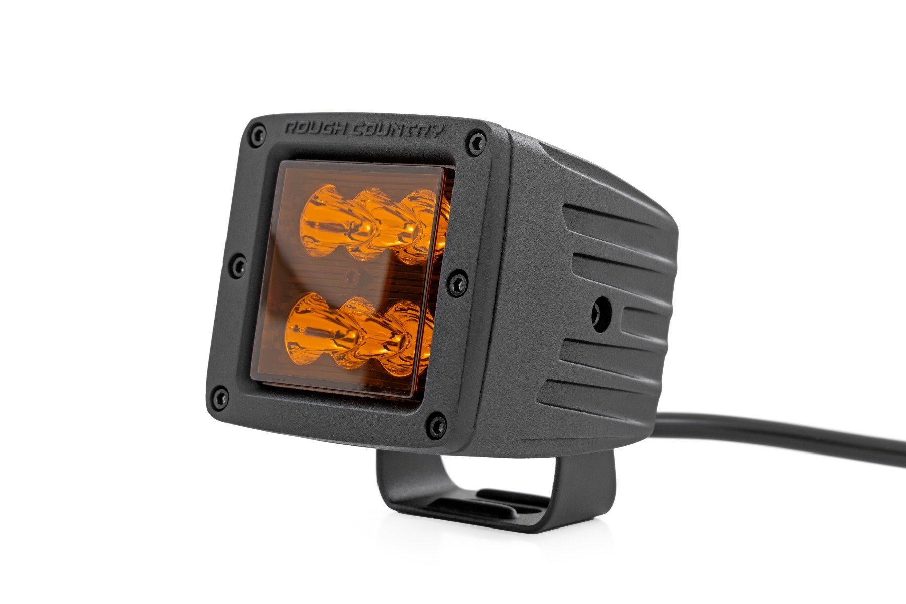 2 Inch LED Light Pods | Spot Beam | Amber Lens | Square - Image 2